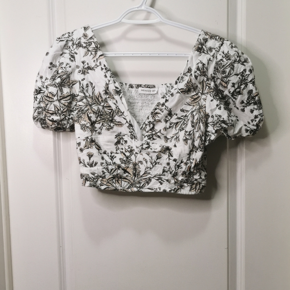Floral Puff Sleeve‎ Top